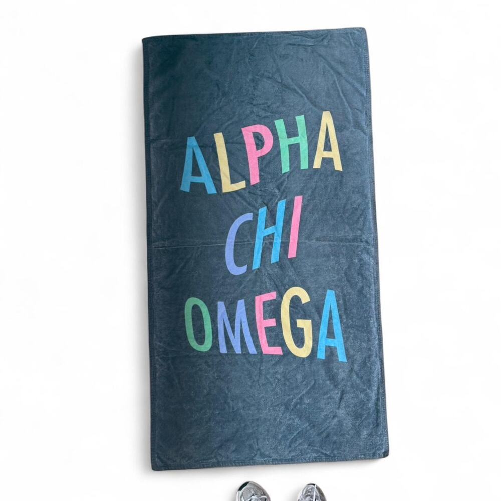 Alpha chi omega axo sorority Beach Towel